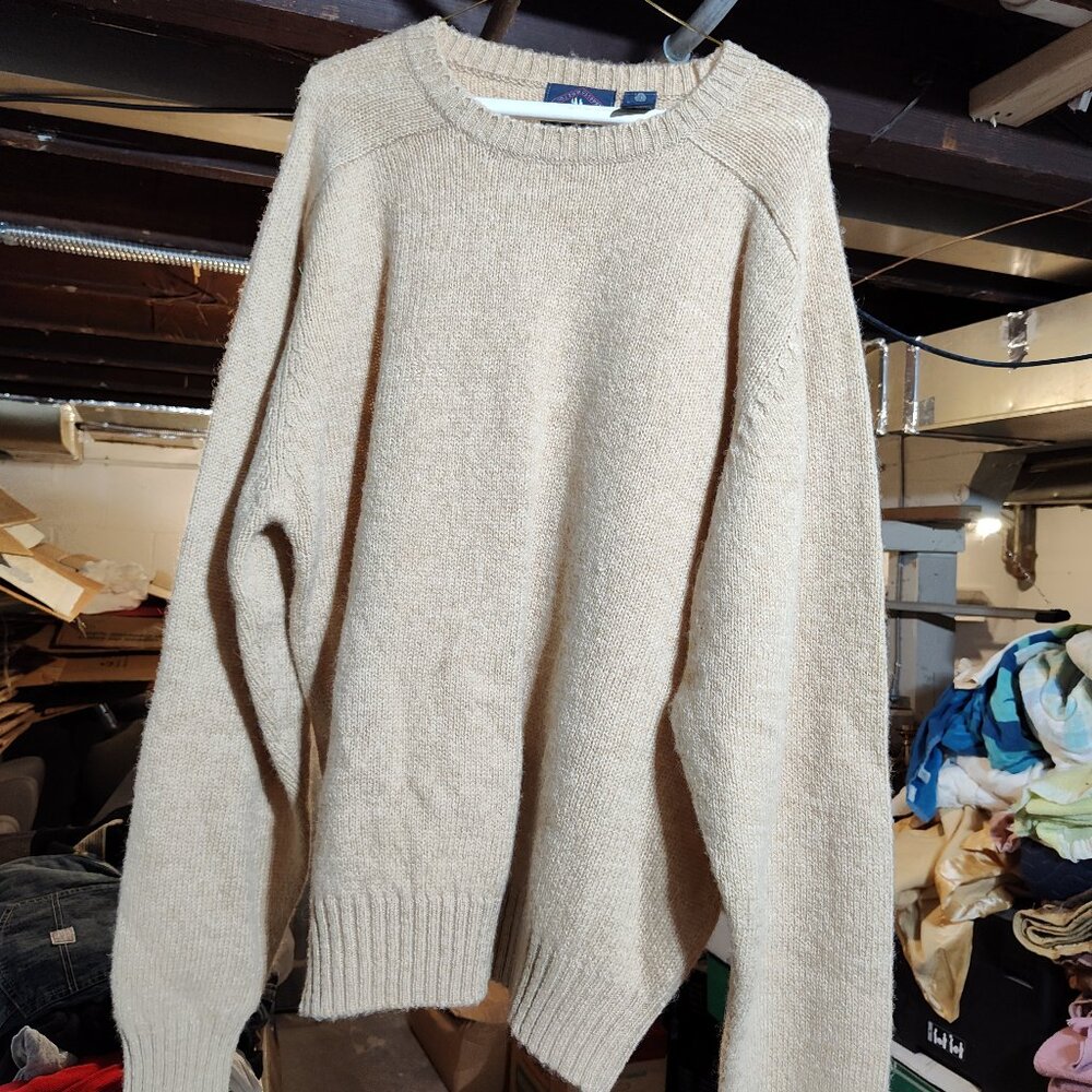 Vintage Boston Clipper 100% Shetland Wool Mens XL Sweater
